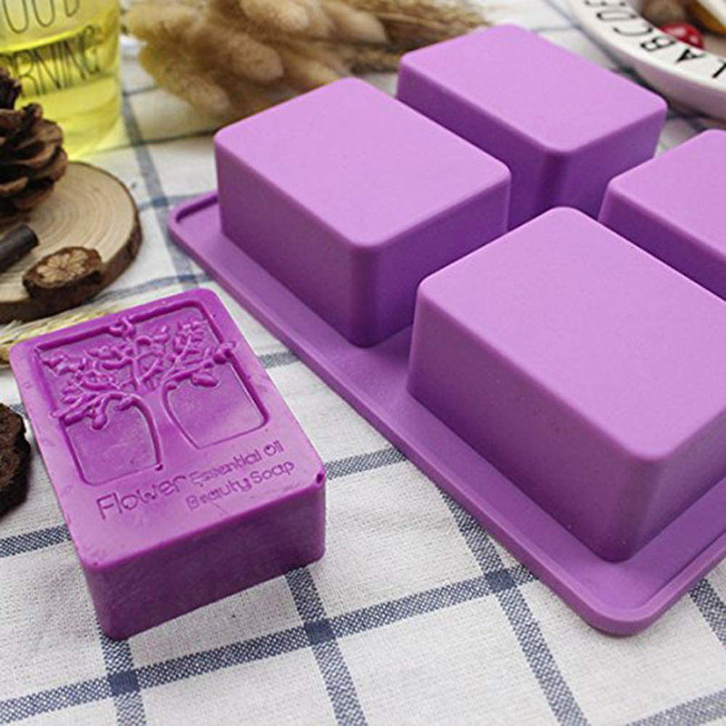 Soap Making Lye - Dikdörtgen Hayat Ağacı Silikon Sabun Kalıp
