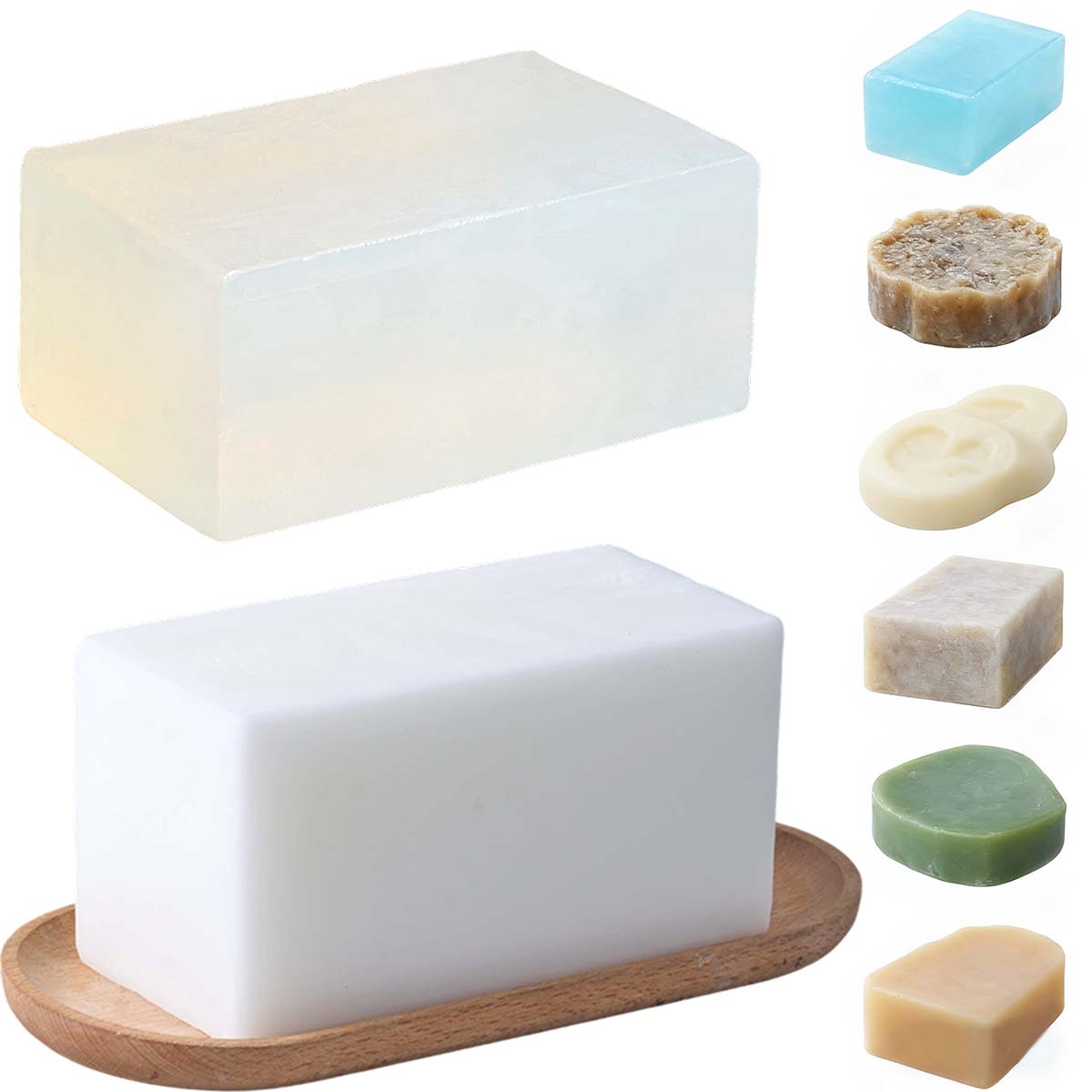 Soap Making Glycerin - 1000g Şeffaf Beyaz Sabun Bazı DIY