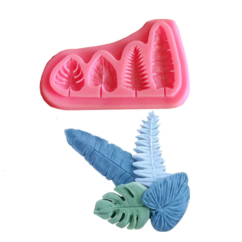 Soap Making Gloves - Palmiye Yaprakları Ve Kaplumbağa Yaprağı Silikon