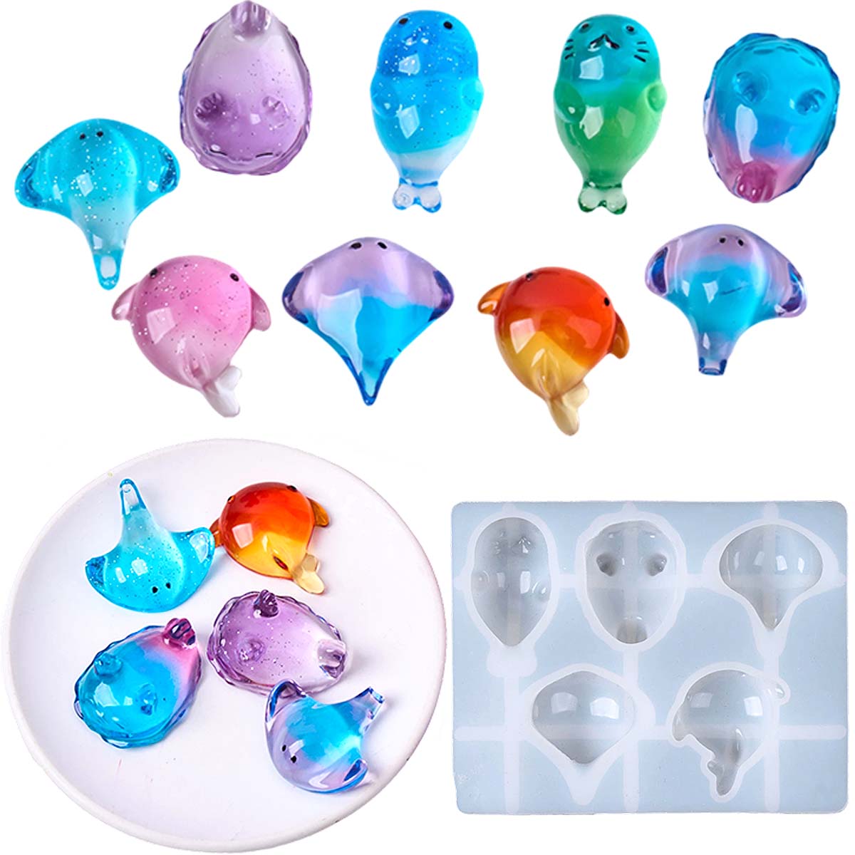 Soap Making Gloves - 3D Şifalı Kawaii Manta Ray Balinası