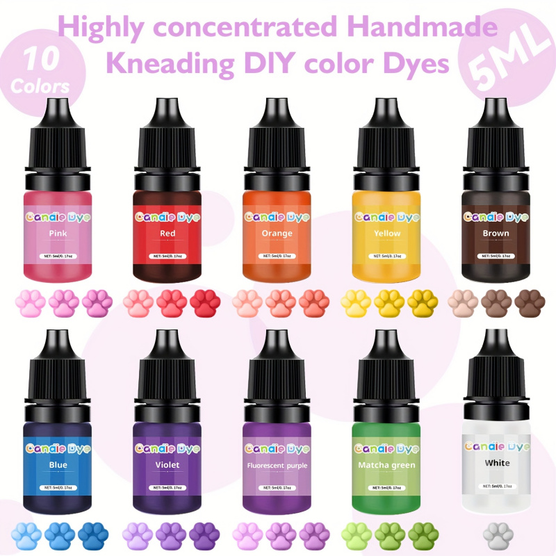 Soap Making Game - Squishy Boya, 5 Ml/şişe, 10Çoklu renk