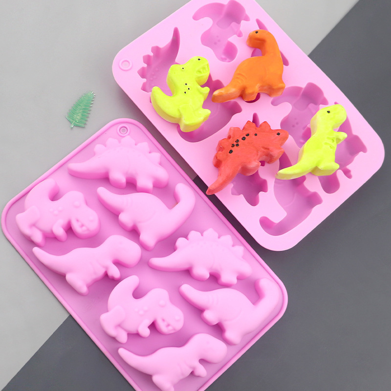 Soap Making Gloves - Blues Toptan 8 Dinozor Karikatür Silikon